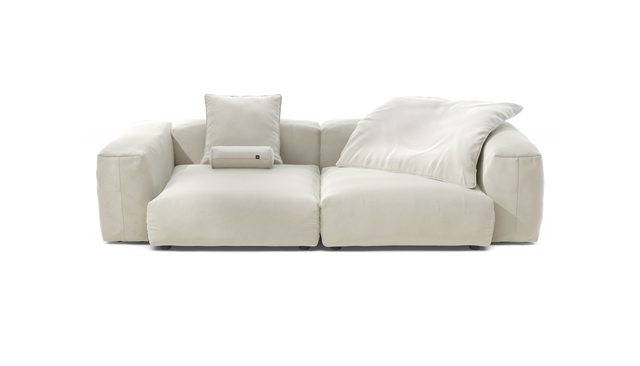 vetsak | Sofa Set 02 Large - Suave - Pearl | Modular Sofa | 3.5 Seater | Big Sofa