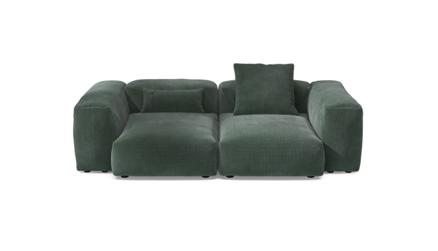 vetsak | Sofa Set 02 Medium - Cord Velour - Hunter | Modular Sofa | 2.5 Seater | Big Sofa
