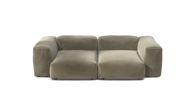 vetsak | Sofa Set 02 Medium - Cord Velour - Khaki | Modular Sofa | 2.5 Seater | Big Sofa