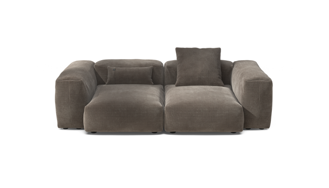 vetsak | Sofa Set 02 Medium - Cord Velour - Mocha | Modular Sofa | 2.5 Seater | Big Sofa