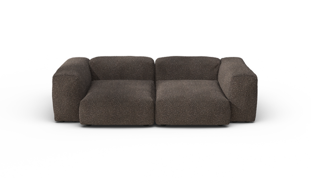 vetsak | Sofa Set 02 Medium - Nub - Walnut | Modular Sofa | 2.5 Seater | Big Sofa