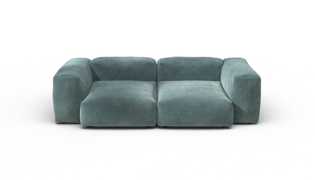 vetsak | Sofa Set 02 Medium - Cord Velour - Mint | Modular Sofa | 2.5 Seater | Big Sofa