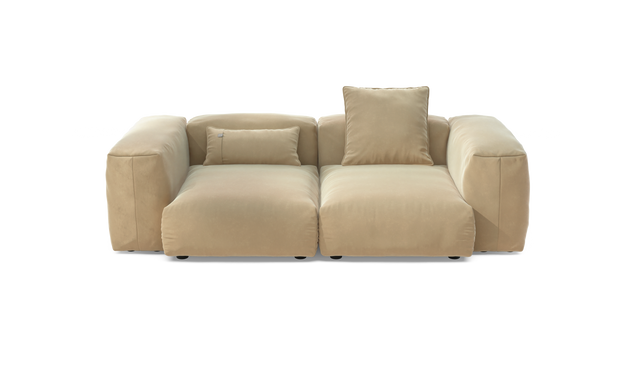 vetsak | Sofa Set 02 Medium - Suave - Creme | Modular Sofa | 2.5 Seater | Big Sofa