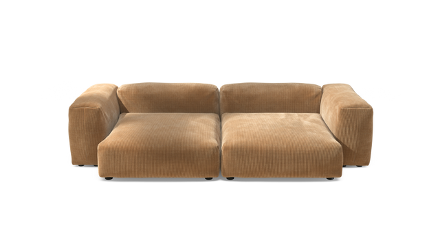 vetsak | Sofa Set 02 XLarge - Cord Velour - Camel | Modular Sofa | 3.5 Seater | Big Sofa