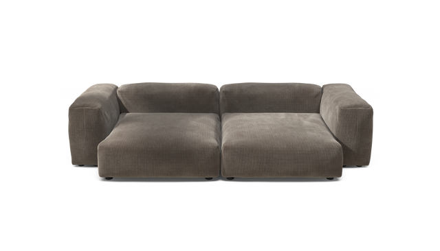 vetsak | Sofa Set 02 XLarge - Cord Velour - Mocha | Modular Sofa | 3.5 Seater | Big Sofa
