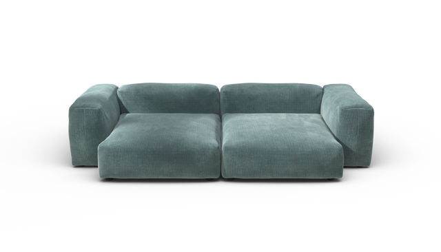 vetsak | Sofa Set 02 XLarge - Cord Velour - Mint | Modular Sofa | 3.5 Seater | Big Sofa