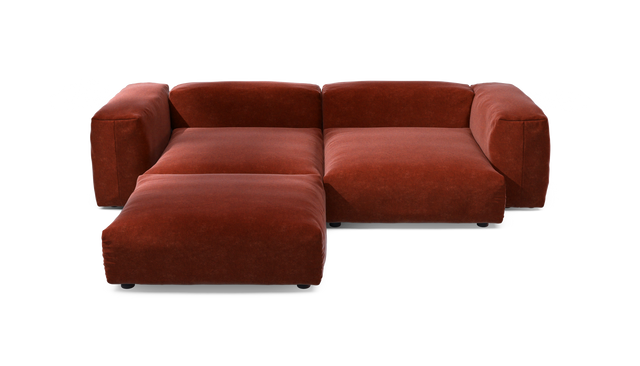 vetsak | Sofa Set 03 - Suave - Saffron | Modular Sofa | 3.5 Seater | Big Sofa | Corner Sofa