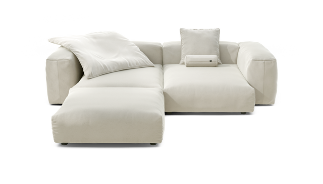 vetsak | Sofa Set 03 - Suave - Pearl | Modular Sofa | 3.5 Seater | Big Sofa | Corner Sofa