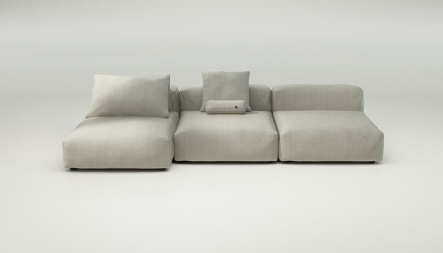vetsak | Sofa Set 04 - herringbone - stone | Modular Sofa | 5 Seater | Big Sofa