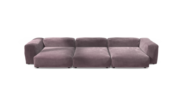 vetsak | Sofa Set 05 - Cord Velour - Blossom | Modular Sofa | 5 Seater | Big Sofa | Corner Sofa