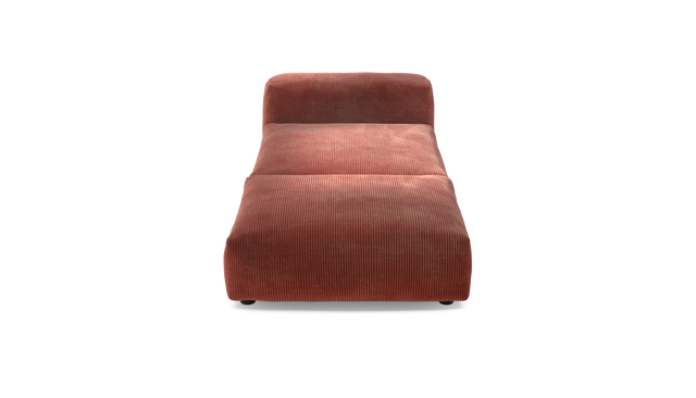 vetsak | Sofa Set 07 - Sun Lounger - Cord Velour - Brick | Modular Sofa | 2 Seater | Daybed | Chaiselounge