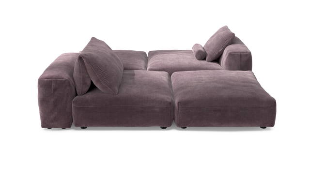 vetsak | Sofa Set 08 - Daybed - Cord Velour - Blossom | Modular Sofa | 6 Seater | Outdoor Island | Double lounger