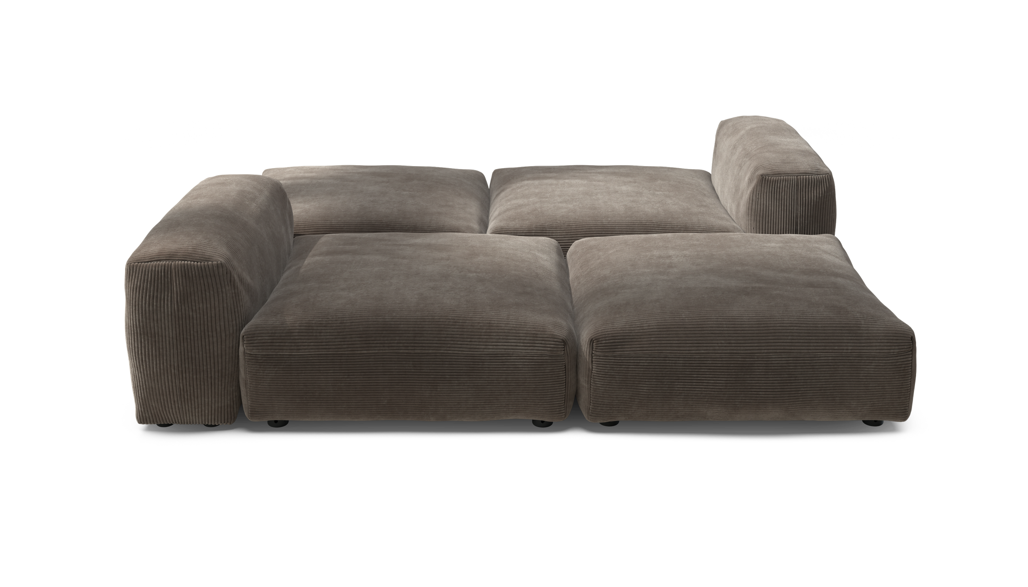 vetsak | Sofa Set 08 - Daybed - Cord Velour - Mocha | Modular Sofa