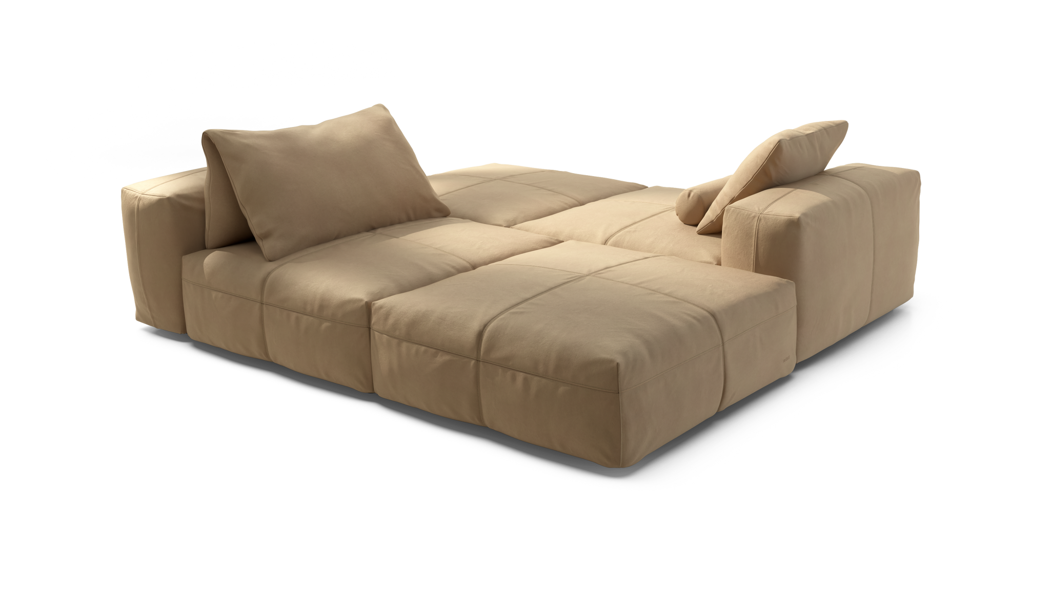 vetsak | Sofa Set 08 - Daybed - Leather - Beige | Modular Sofa | 6