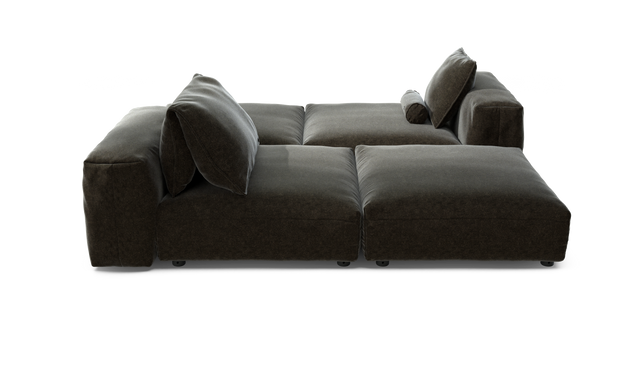 vetsak | Sofa Set 08 - Daybed - Suave - Anthracite | Modular Sofa | 6 Seater | Outdoor Island | Double lounger