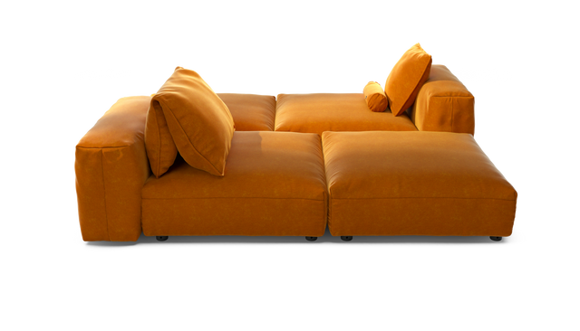 vetsak | Sofa Set 08 - Daybed - Suave - Orange Blaze | Modular Sofa | 6 Seater | Outdoor Island | Double lounger