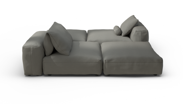 vetsak | Sofa Set 08 - Daybed - Terrain - Flint | Modular Sofa | 6 Seater | Outdoor Island | Double lounger
