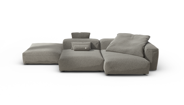 vetsak | Sofa Set 09 - The Island - Pebble - Platinum | Modular Sofa | 7 Seater | Sofa Island