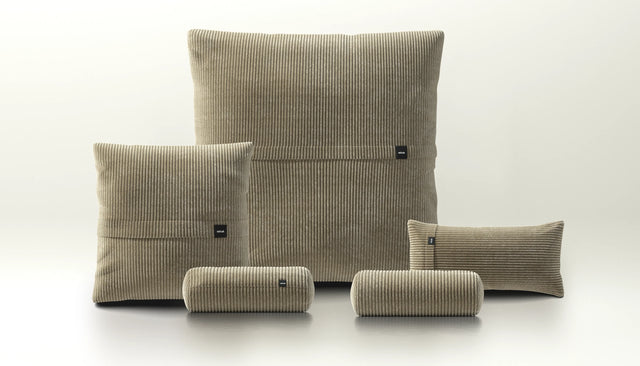 pillow set 4 - cord velour - khaki