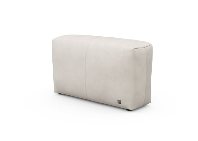 sofa side - leather - light grey - 105cm x 31cm