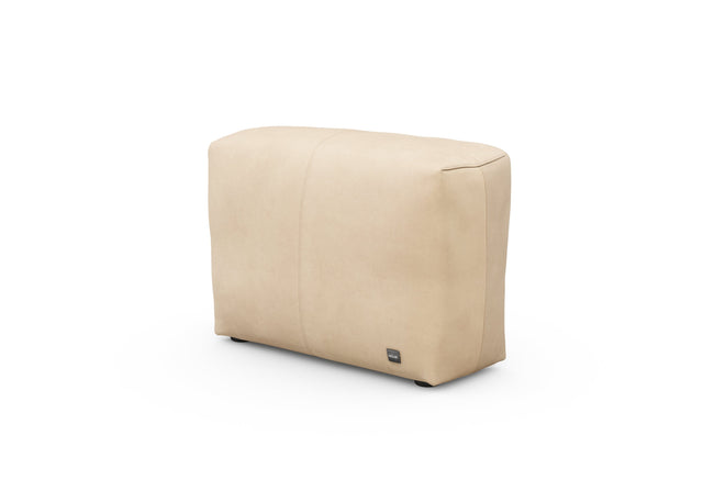 sofa side - leather - beige - 84cm x 31cm