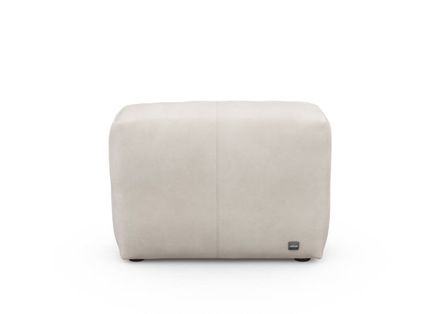 sofa side - leather - light grey - 84cm x 31cm