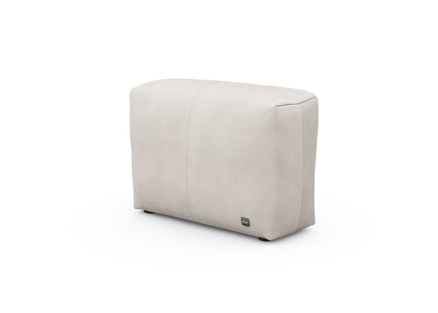 sofa side - leather - light grey - 84cm x 31cm