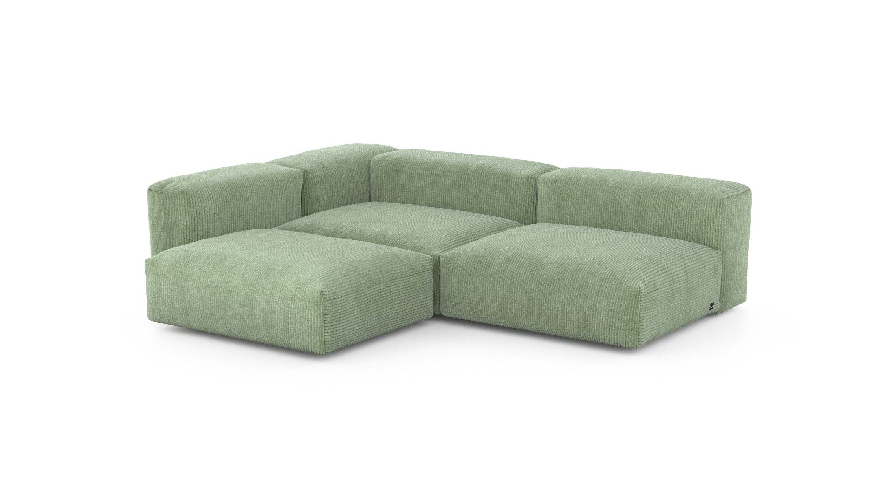 three module corner sofa cord velours duck egg 220cm x 220cm Default Title