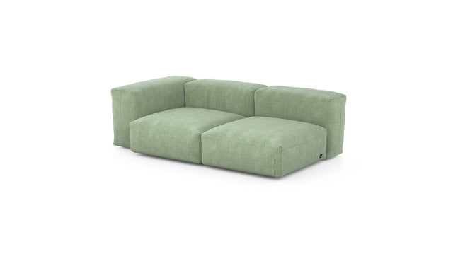 Preset two module chaise sofa - cord velours - duck egg - 199cm x 115cm