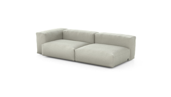 Preset two module chaise sofa - linen - stone - 241cm x 115cm