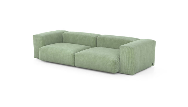 Preset two module sofa - cord velours - duck egg - 272cm x 115cm