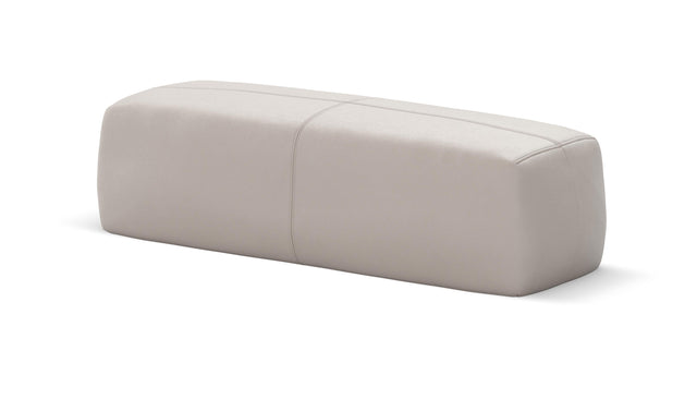 bloc armrest large - leather - light grey - 105cm x 31cm