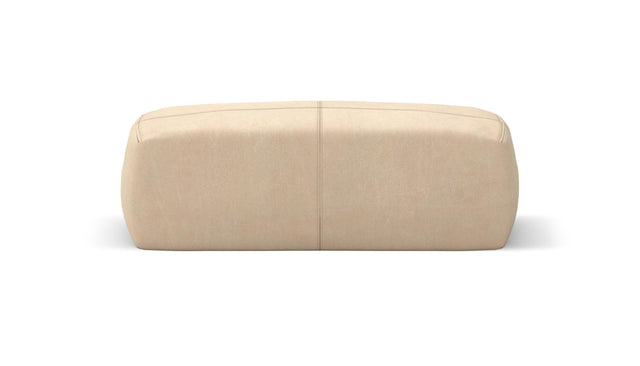 bloc armrest medium - leather - beige - 84cm x 31cm