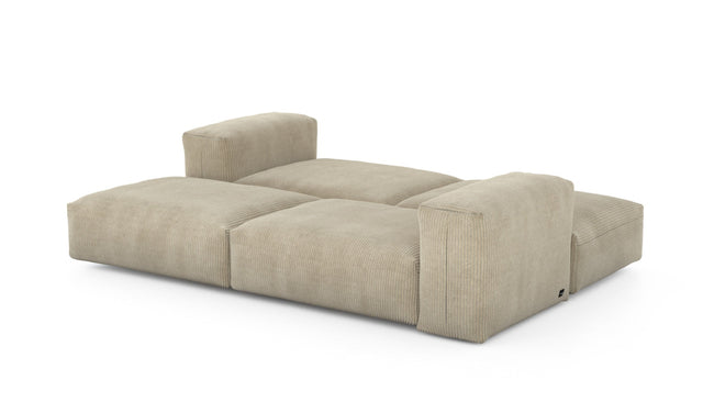 double lounger - cord velour - sand - 241cm x 210cm