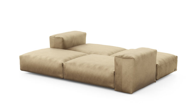 double lounger - velvet - caramel - 241cm x 168cm