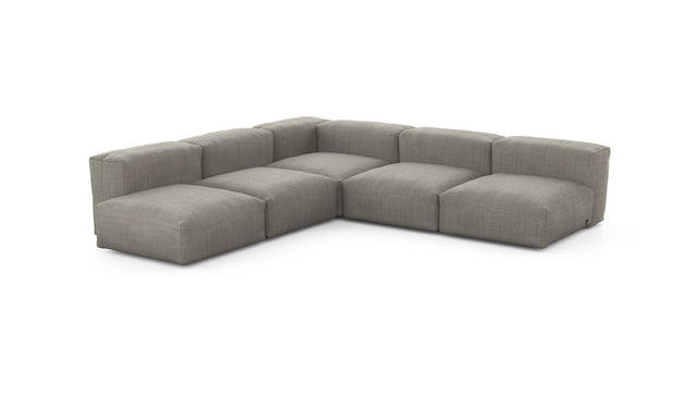 Preset five module corner sofa - pique - stone - 283cm x 283cm