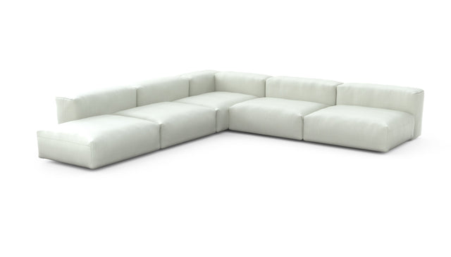 Preset five module corner sofa - herringbone - creme - 325cm x 325cm