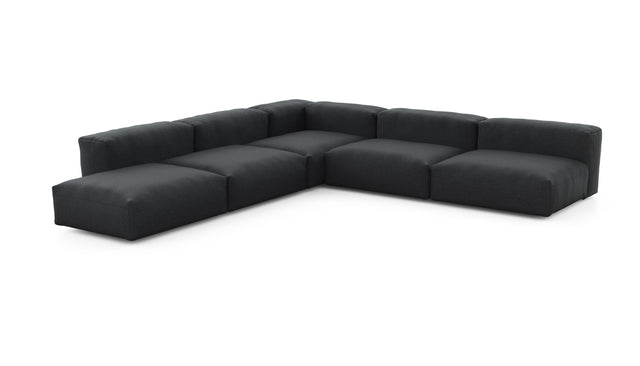 Preset five module corner sofa - linen - anthracite - 325cm x 325cm