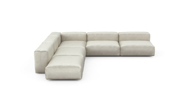 Preset five module corner sofa - velvet - creme - 325cm x 325cm