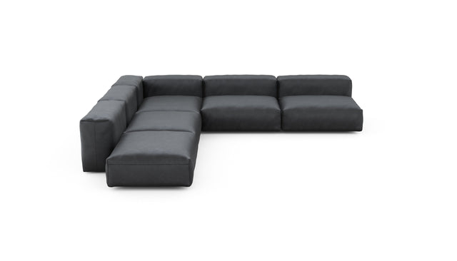 Preset five module corner sofa - velvet - dark grey - 325cm x 325cm