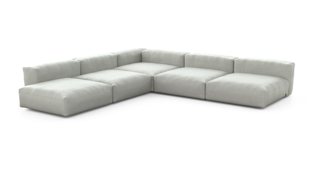 Preset five module corner sofa - pique - light grey - 346cm x 346cm