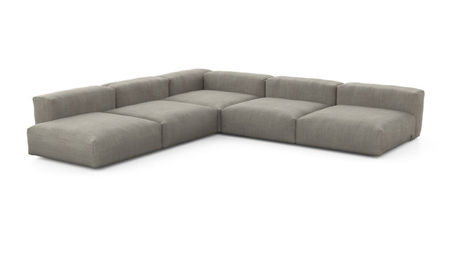 Preset five module corner sofa - pique - stone - 346cm x 346cm