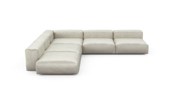Preset five module corner sofa - velvet - creme - 346cm x 346cm