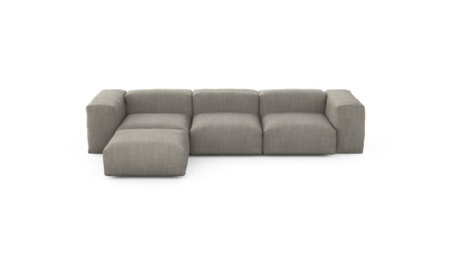 Preset four module chaise sofa - pique - stone - 314cm x 199cm