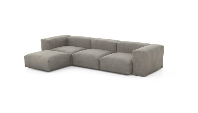 Preset four module chaise sofa - pique - stone - 314cm x 199cm