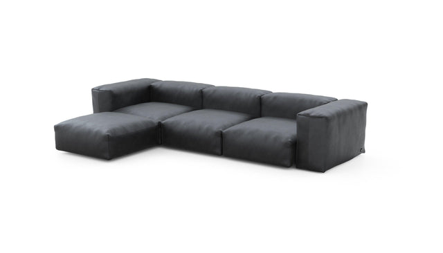 Preset four module chaise sofa - velvet - dark grey - 314cm x 199cm