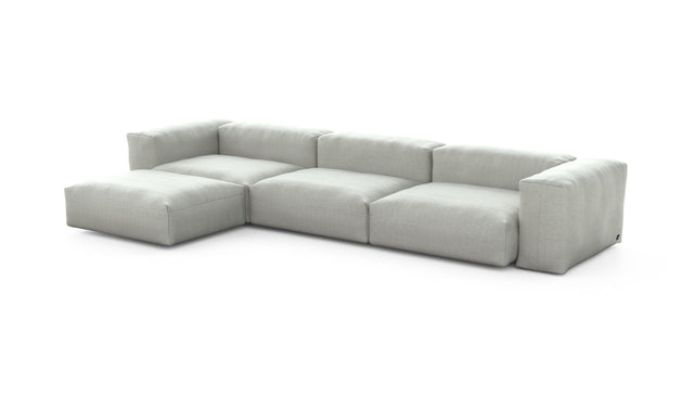 Preset four module chaise sofa - pique - light grey - 377cm x 199cm