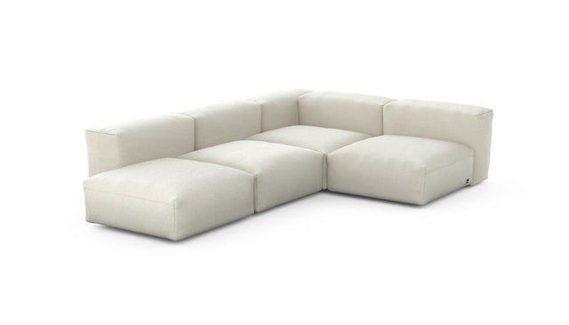 Preset four module corner sofa - linen - platinum - 199cm x 283cm