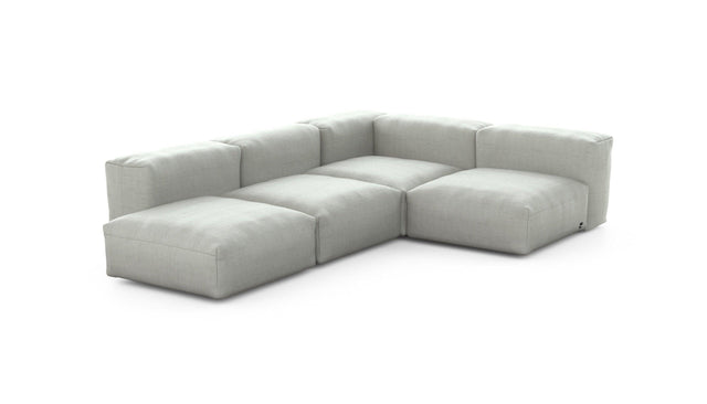 Preset four module corner sofa - pique - light grey - 199cm x 283cm