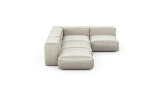 Preset four module corner sofa - velvet - creme - 199cm x 283cm